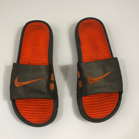 nike slides men orange